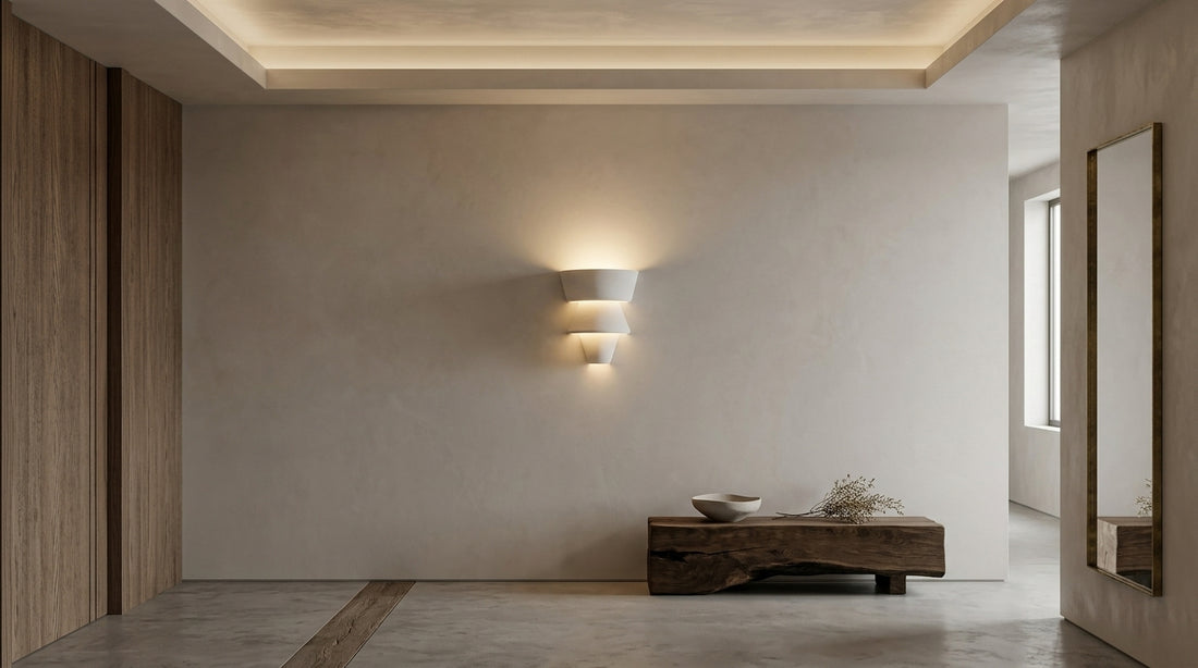 Rinkle Alabaster Wall Lamp Entryway Corridor 16:9 Full Widescreen Scene