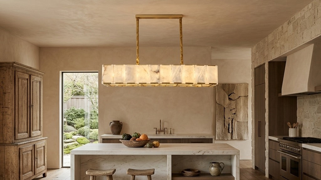 Sculpting the Table Canopy: Styling the Lashima Alabaster Bar Chandelier