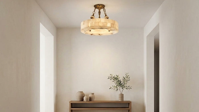 Architectural Elegance: Styling the French Lucas Alabaster Ceiling Light in Modern Spaces