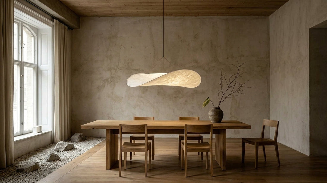JINSHE Organic Simplicity: The Tense Washi Paper Swag Pendant Light