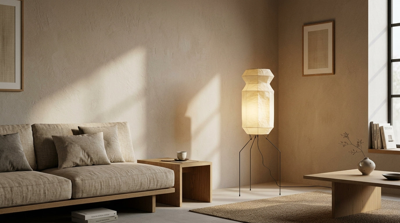 JINSHE Sculptural Warmth: The UF3-L6 Washi Paper Floor Lamp