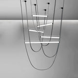 Tracer Belt Curated Mouth-Blown Frosted Glass Ch – spatial dining room perspective #1