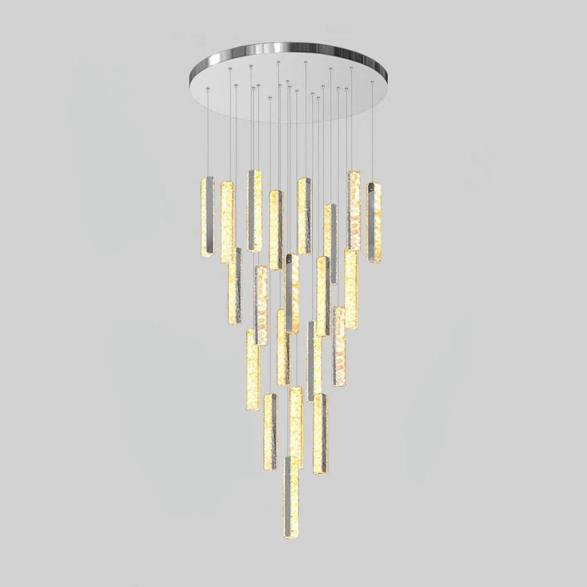 Villa Forci Curated K9 Bohemian Crystal Chandeli – 12 heads ∅ 15.7 x H 78.7  Dia 40cm x H 2 finish configuration