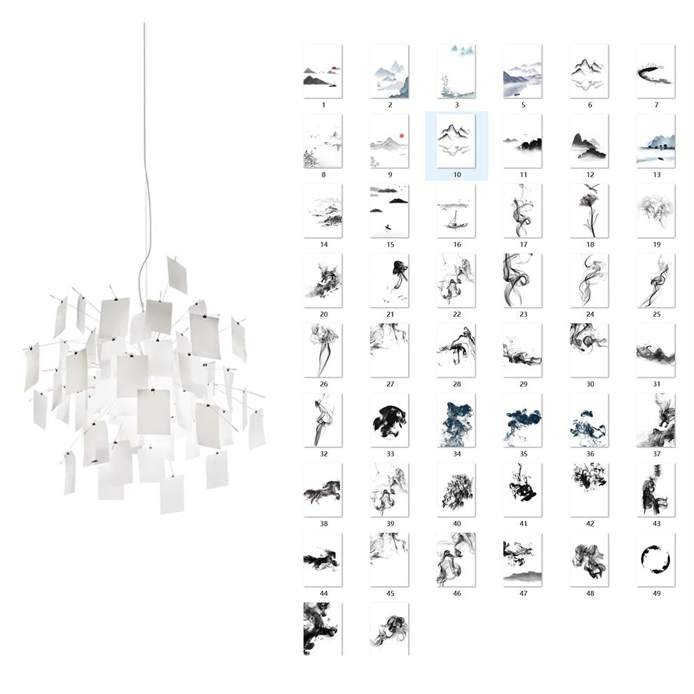 Paper Chandelier Washi – Ambient Illumination in Luxury Interior Setting View 23