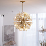 Dickinson Curated K9 Bohemian Crystal Chandelier – illuminated warm ambiance setting