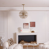 Dickinson Curated K9 Bohemian Crystal Chandelier – structural canopy joint detail