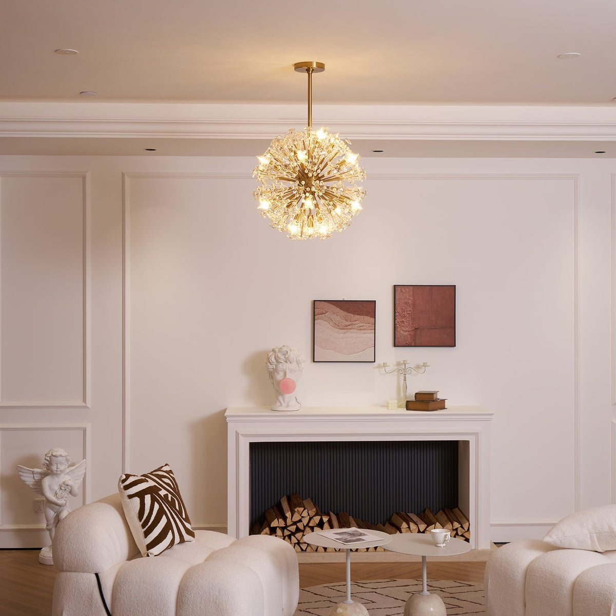 Dickinson Curated K9 Bohemian Crystal Chandelier – handcrafted surface texture