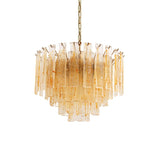 Petala Amber Art Glass Chandelier – ∅ 31.5 x H 31.5 finish configuration