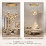 Wave Floating Leaf Chandelier – Ambient Illumination in Luxury Interior Setting View 31