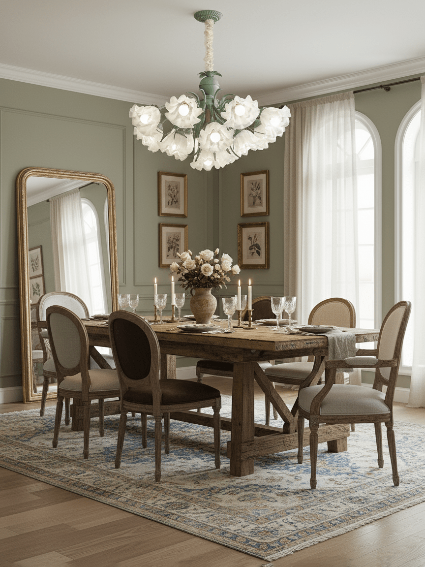 Lily Of The Valley Flower Chandelier – Ambient Illumination in Luxury Interior Setting View 6