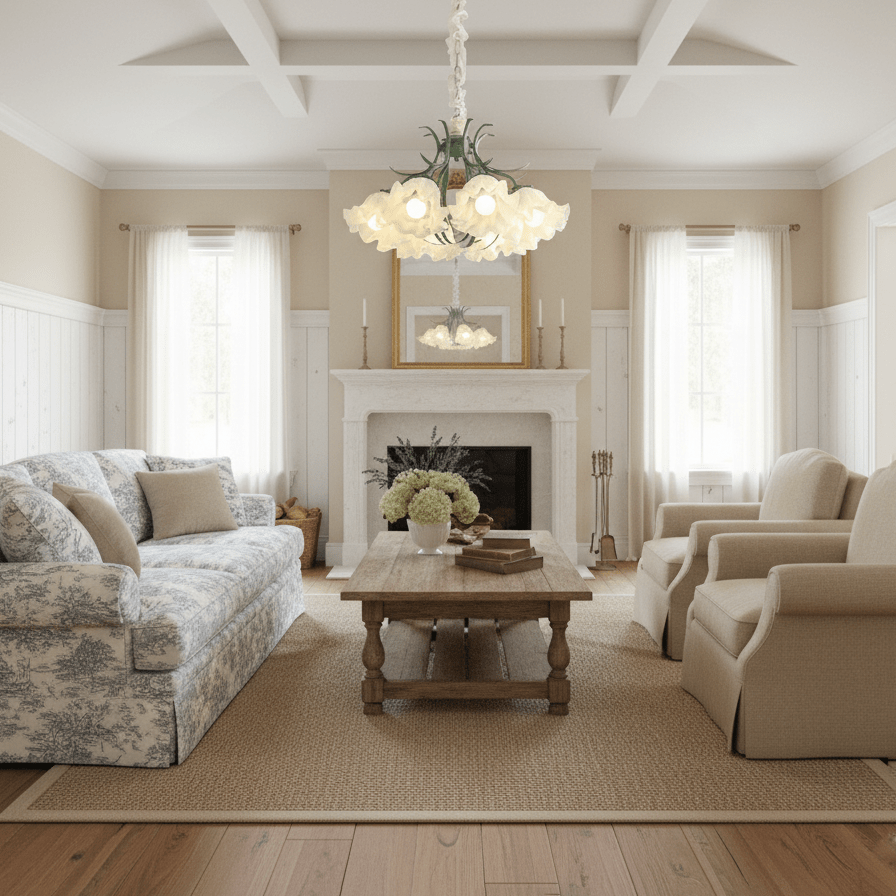 Lily Of The Valley Flower Chandelier – Ambient Illumination in Luxury Interior Setting View 9