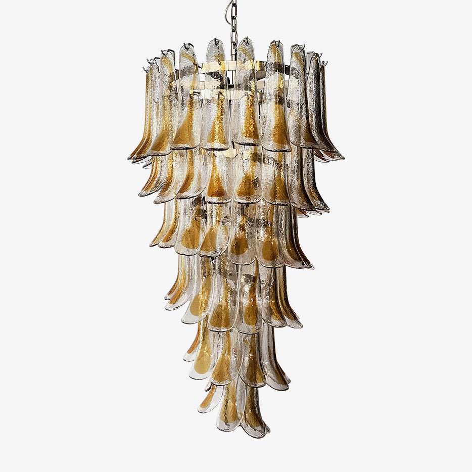 Marigold Glass Chandelier – Handcrafted Architectural Luxury Lighting Fixture