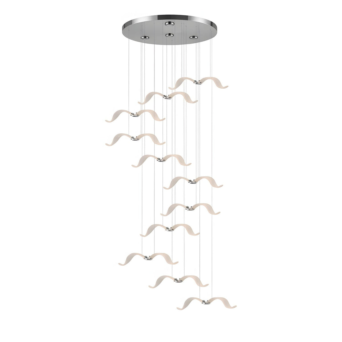 Large Seagull Chandelier – Ambient Illumination in Luxury Interior Setting View 29