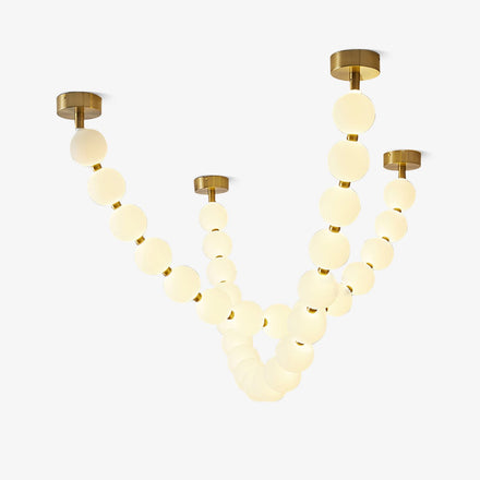 Pearl Glass Necklace Chandelier