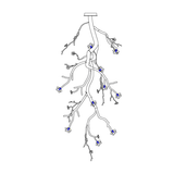 Large Long Branch Flower Chandelier – Ambient Illumination in Luxury Interior Setting View 11