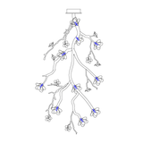 Large Long Branch Flower Chandelier – Ambient Illumination in Luxury Interior Setting View 12