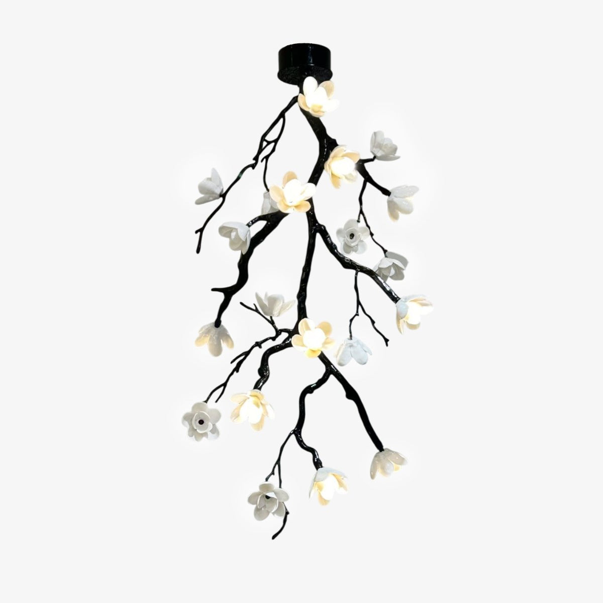 Large Long Branch Flower Chandelier – Ambient Illumination in Luxury Interior Setting View 16