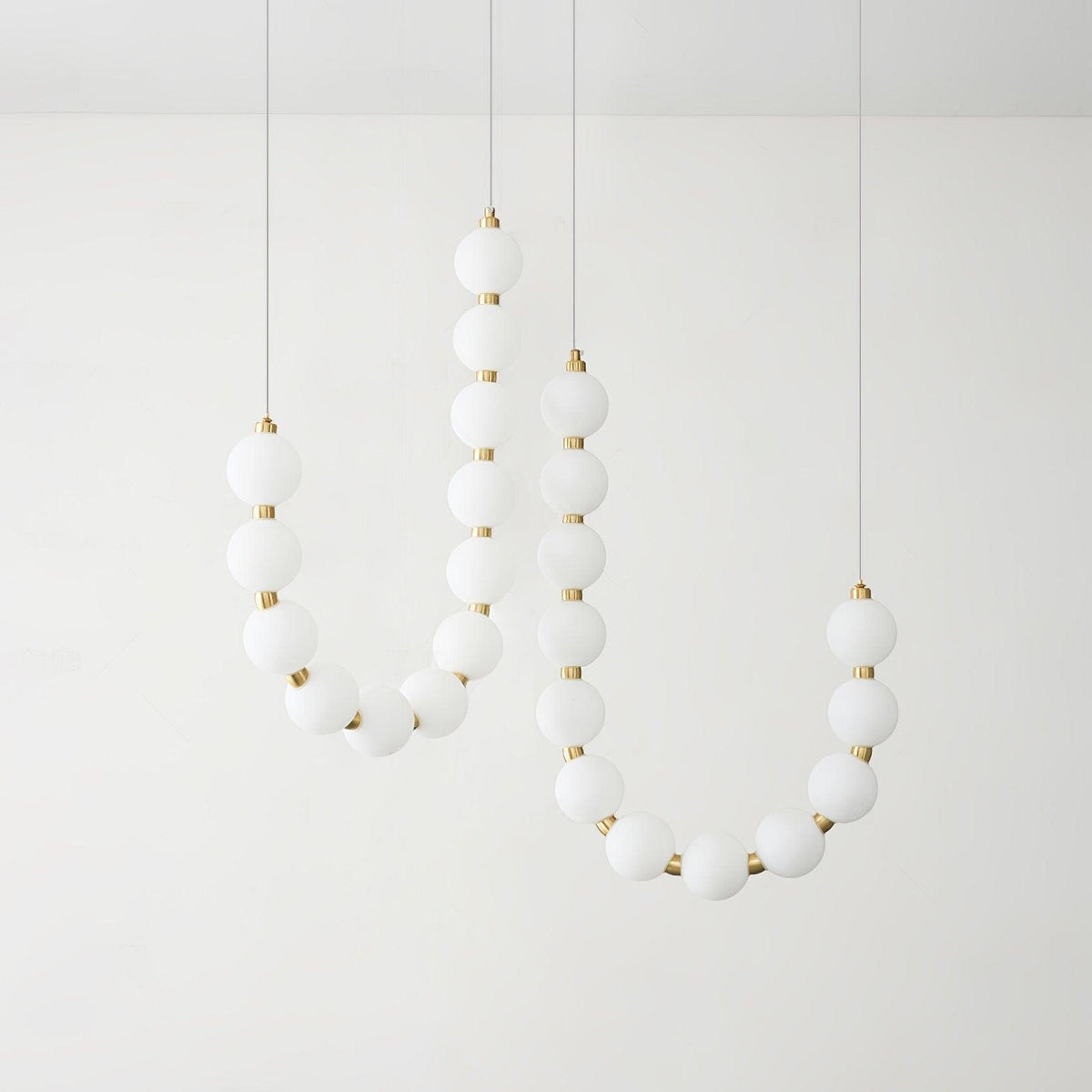 Glass Pearl Necklace Chandelier – Ambient Illumination in Luxury Interior Setting View 17