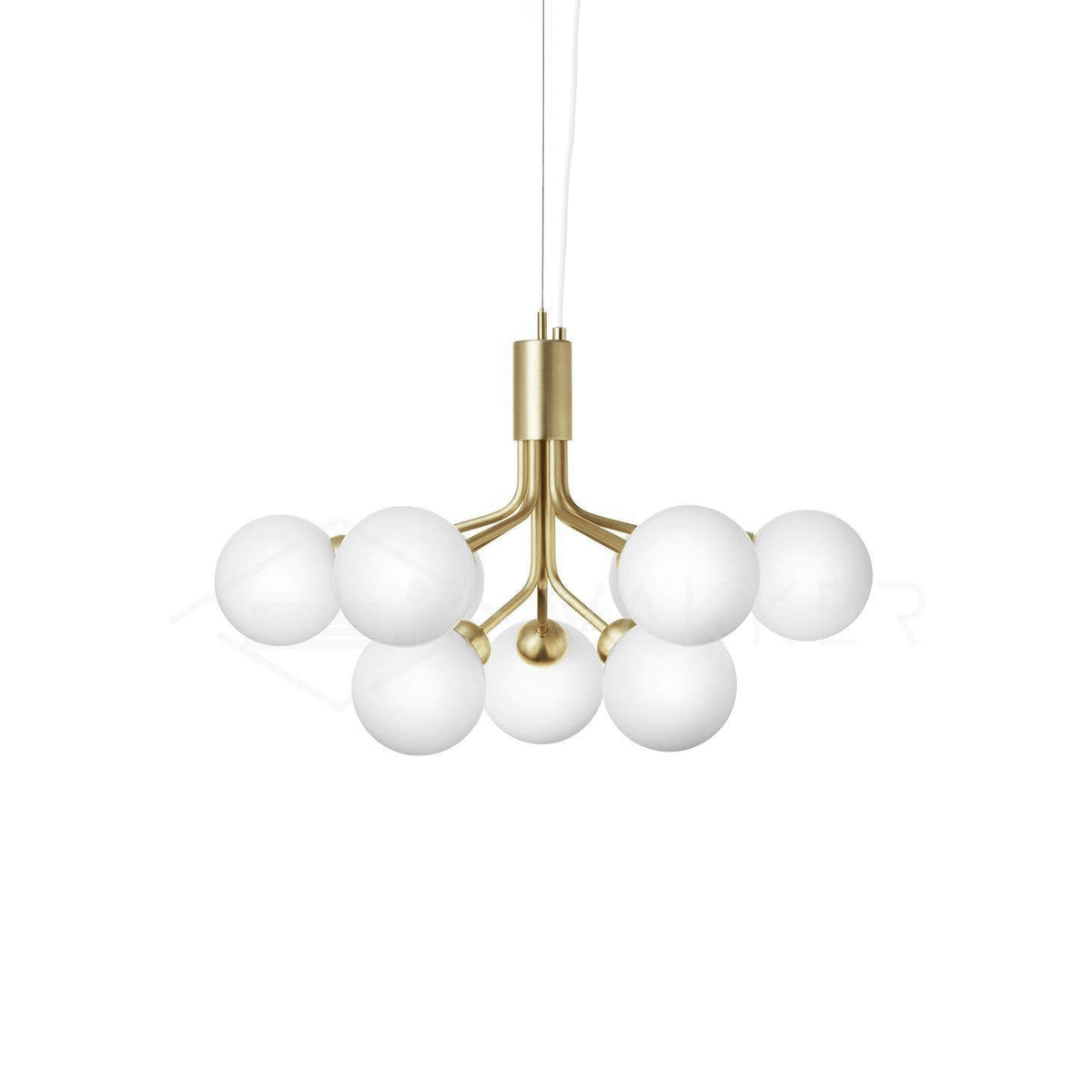 Glass Sphere Cluster Chandelier – Ambient Illumination in Luxury Interior Setting View 16