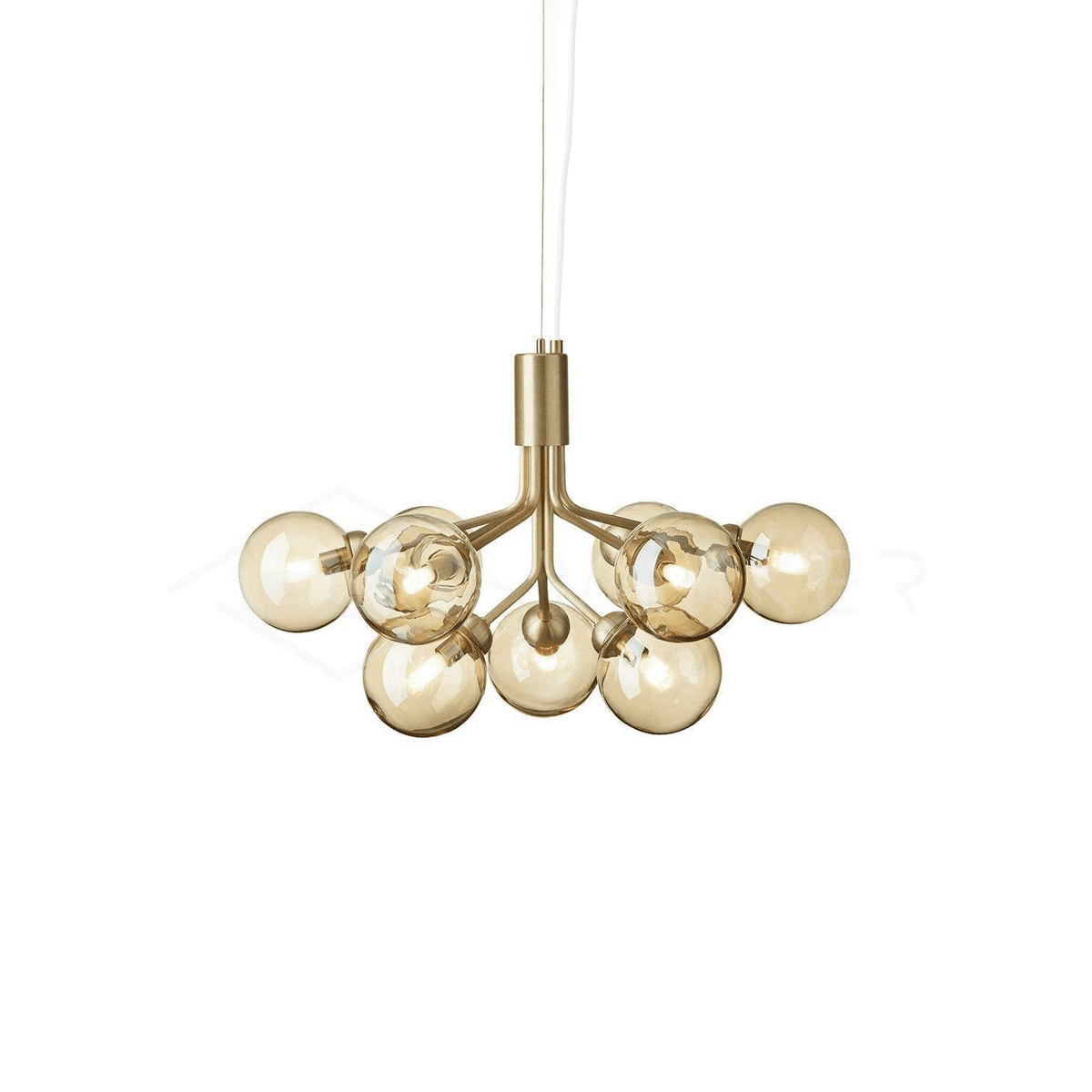 Glass Sphere Cluster Chandelier – Ambient Illumination in Luxury Interior Setting View 17