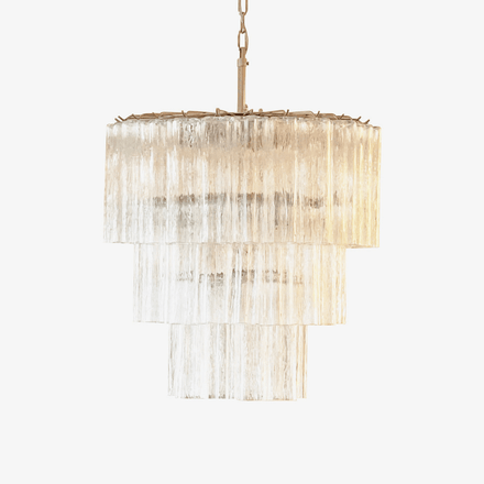Tiered Tube Glass Chandelier