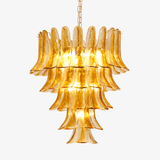 Petala Amber Art Glass Chandelier – Amber Art Glass Chandelier