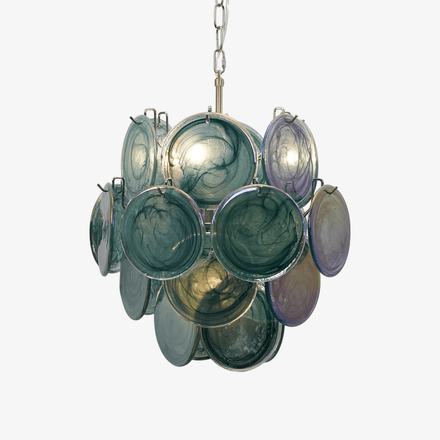Lunaria Disc Glass Chandelier