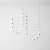 Acrylic Pearl Necklace Curated Solid Brass Chand – handcrafted surface texture #1