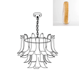 Murano Glass Leaf Chandelier – Ambient Illumination in Luxury Interior Setting View 35