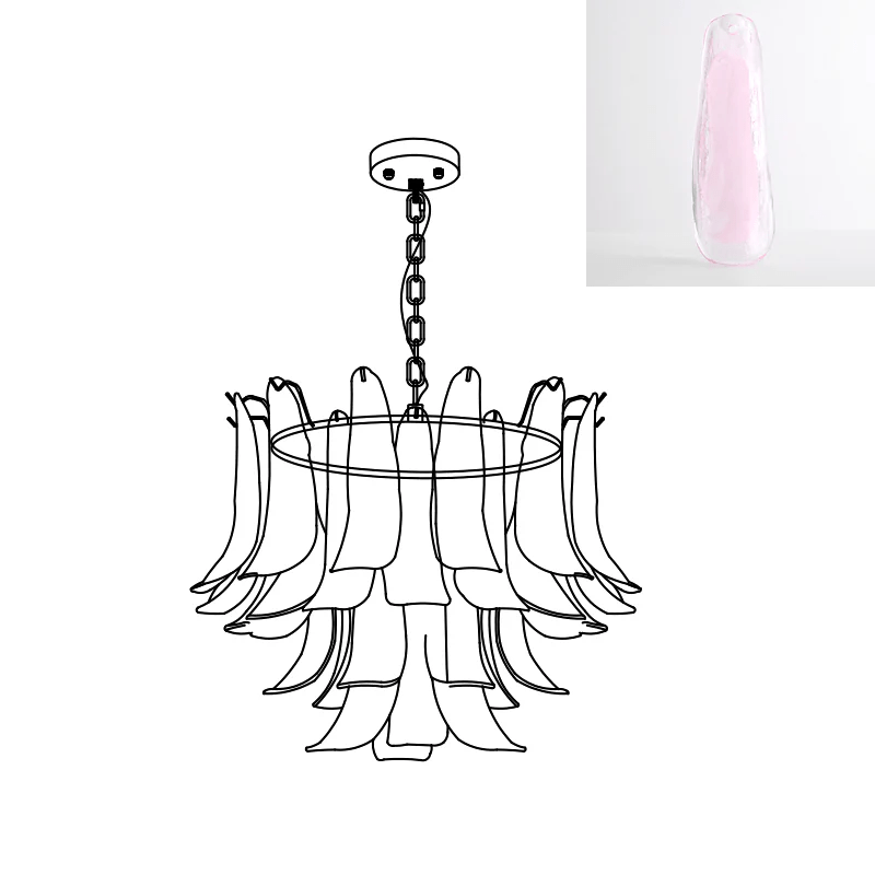 Murano Glass Leaf Chandelier – Ambient Illumination in Luxury Interior Setting View 38