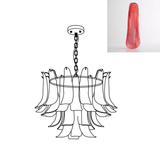 Murano Glass Leaf Chandelier – Ambient Illumination in Luxury Interior Setting View 40