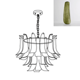 Murano Glass Leaf Chandelier - 4 Layers ∅ 31.5″ x H 19.6″ / Dia 80cm x H 50cm / Green & Gold