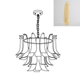 Murano Glass Leaf Chandelier - 4 Layers ∅ 31.5″ x H 19.6″ / Dia 80cm x H 50cm / Yellow Cloud & Gold