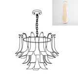 Murano Glass Leaf Chandelier – Ambient Illumination in Luxury Interior Setting View 47