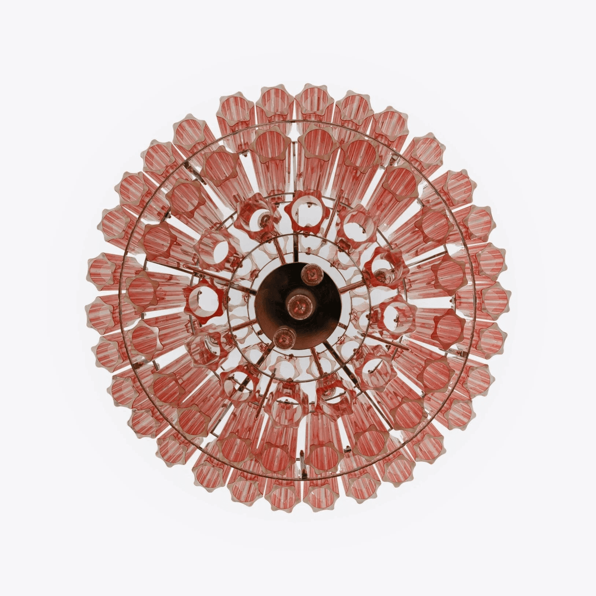 Pink Palermo Glass Curated Mouth-Blown Frosted G – dimensional scale reference