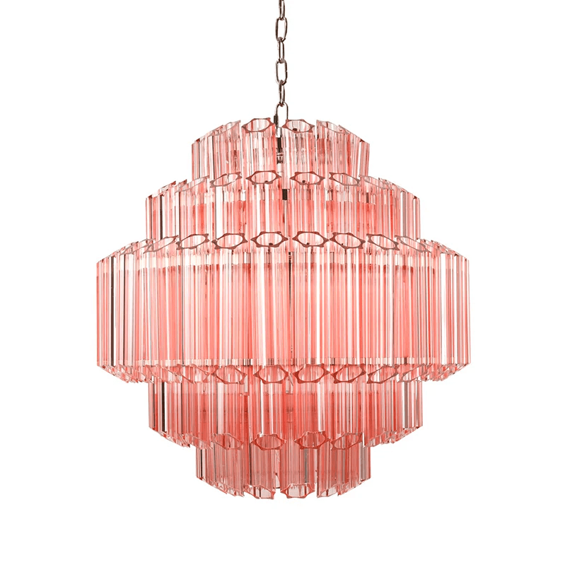 Pink Palermo Glass Curated Mouth-Blown Frosted G – unlit natural material contrast