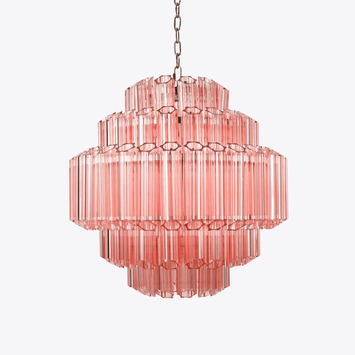 Pink Palermo Glass Curated Mouth-Blown Frosted G – illuminated warm ambiance setting #1