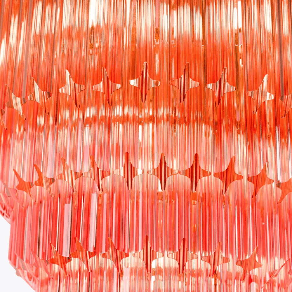 Raphael Murano Curated Amber Art Glass Chandelie