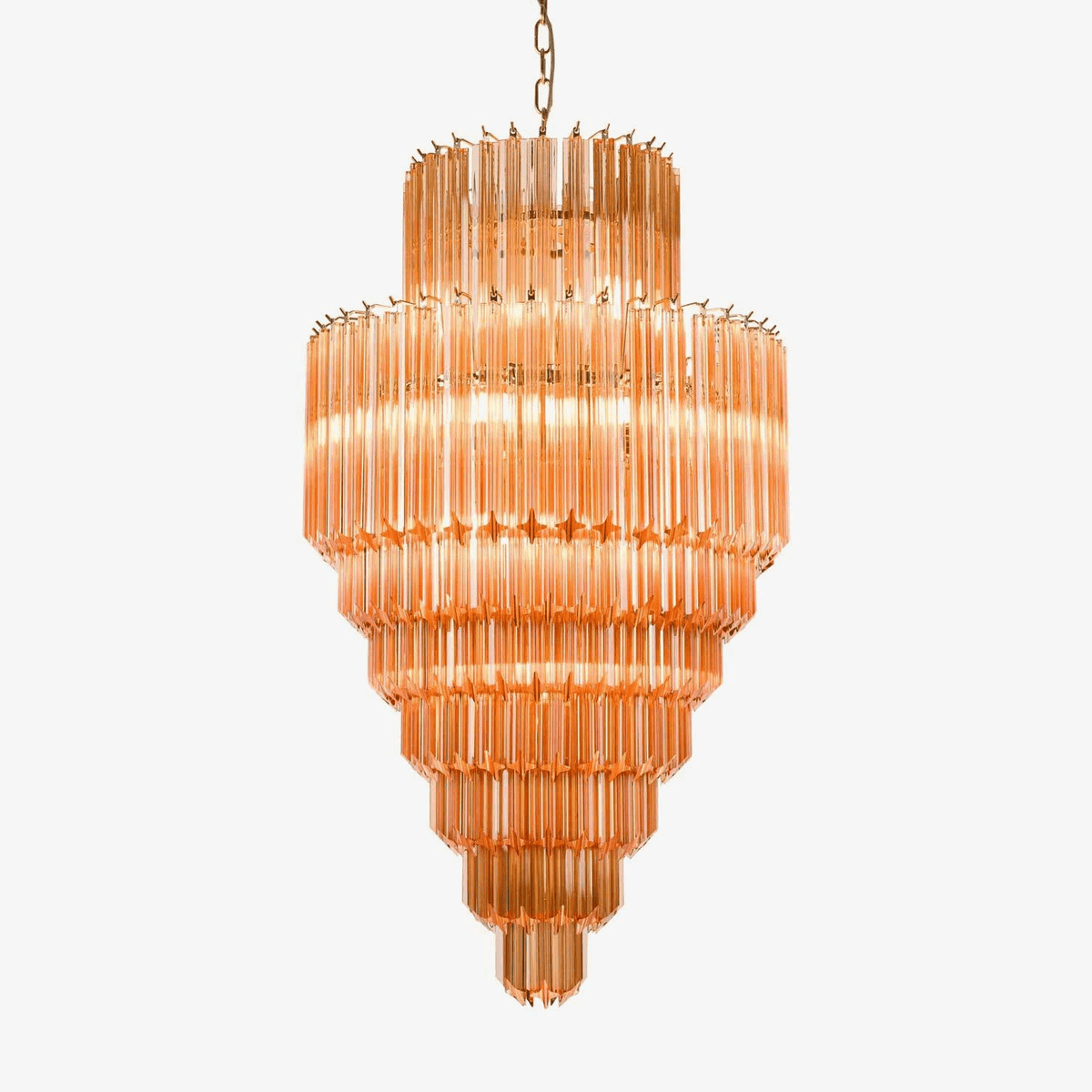 Raphael Murano Curated Amber Art Glass Chandelie – Amber Art Glass Chandelier