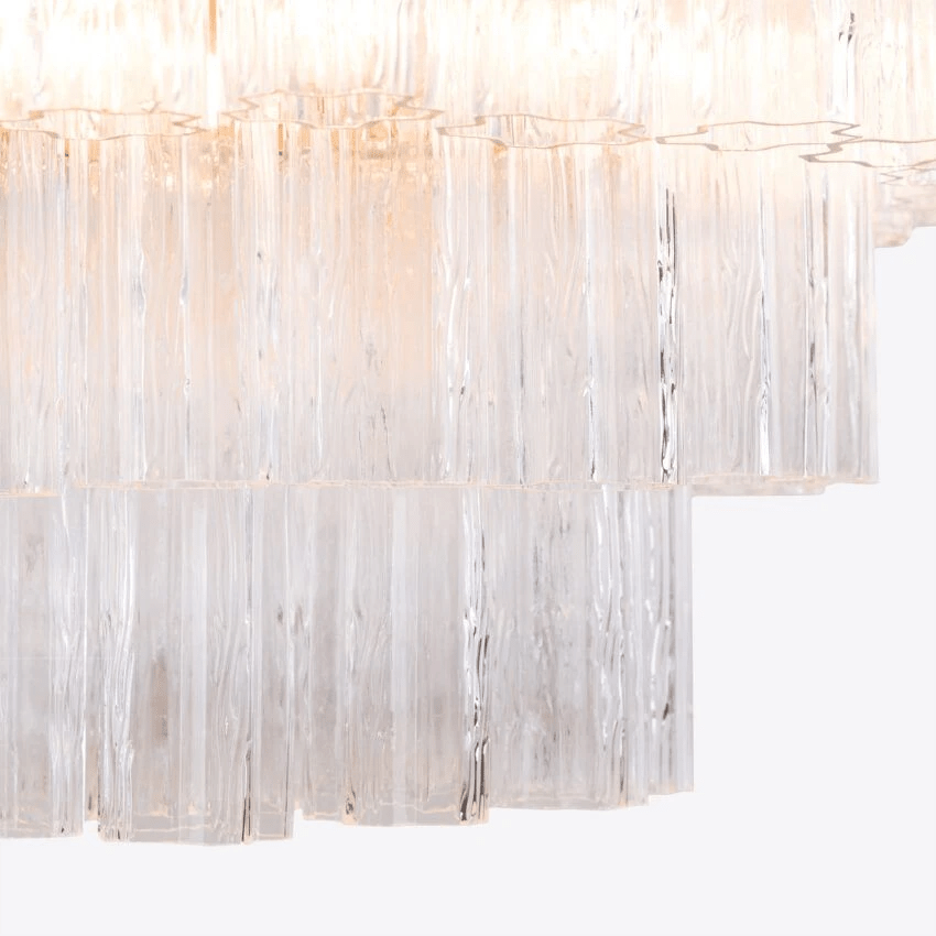 Medium Treviso Curated Mouth-Blown Frosted Glass – structural canopy joint detail