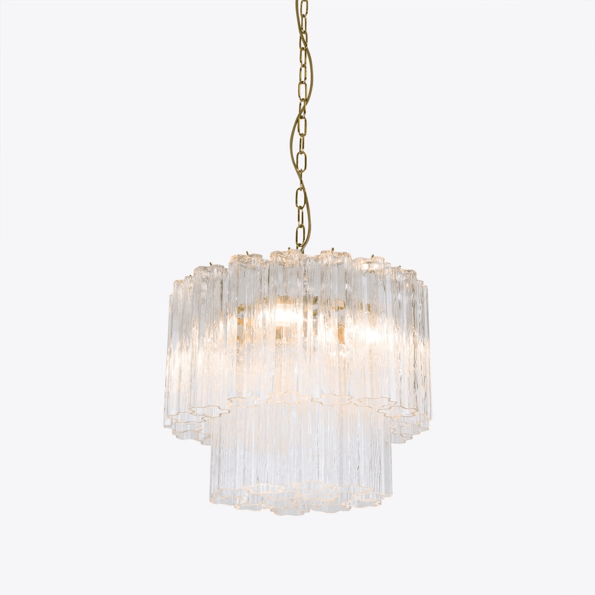 Small Treviso Curated Mouth-Blown Frosted Glass – spatial dining room perspective