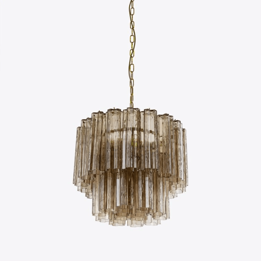 Small Treviso Curated Mouth-Blown Frosted Glass – illuminated warm ambiance setting