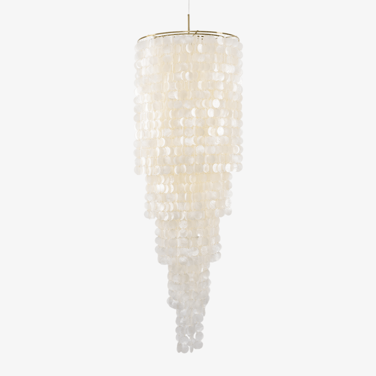 Nerida Shell Curated Iron & Glass Chandelier – Iron & Glass Chandelier