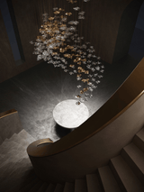 Tidal Stair Chandelier – Ambient Illumination in Luxury Interior Setting View 8