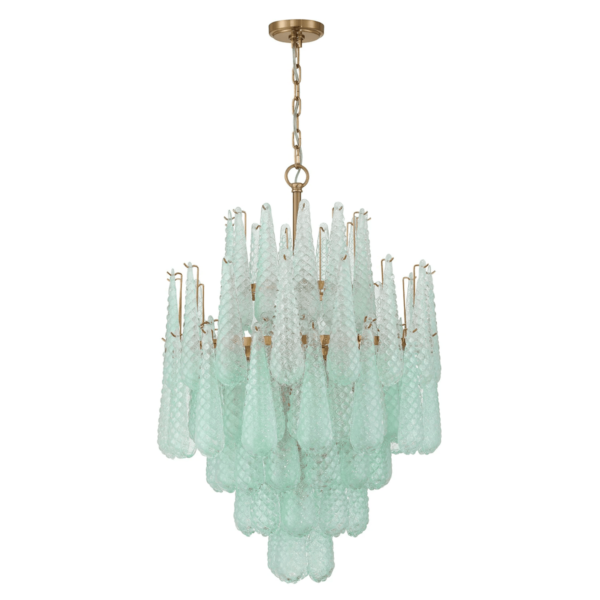 Ollie Drop Curated Mouth-Blown Frosted Glass Cha – ∅ 26.3 x H 36.6 finish configuration