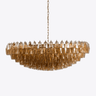 Petala Amber Art Glass Chandelier