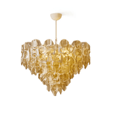 Vivara Glass Curated Amber Art Glass Chandelier – full fixture elevation view