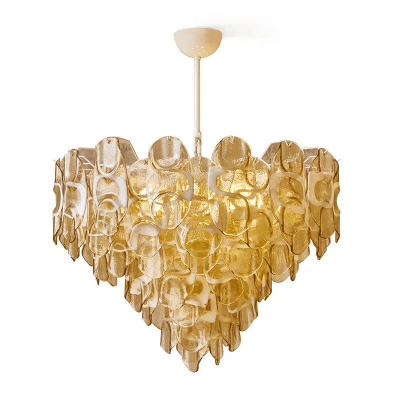 Vivara Glass Curated Amber Art Glass Chandelier