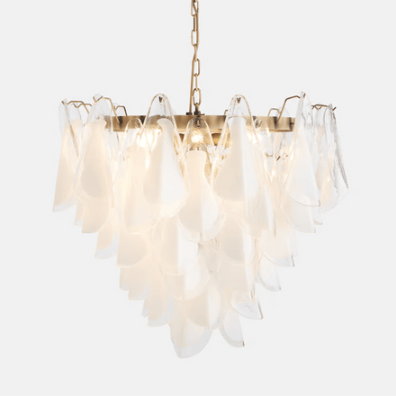 Lunara White Glass Chandelier