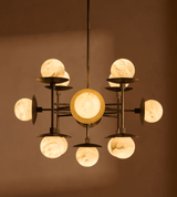 Alabaster craftsmanship detail on Cara Alabaster Curated Alabaster Chandelier